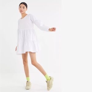 Urban Renewal Remnants Women's Long Sleeve Tiered Poplin Mini Dress Medium